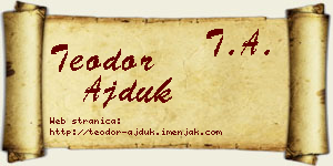 Teodor Ajduk vizit kartica